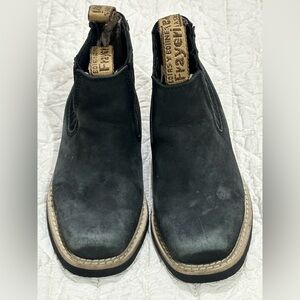 FRAYE Black Chelsea Boots with Crepe Sole
